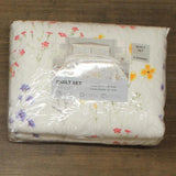 Great Bay Home Marianne Floral 3-Piece Quilt Set Colorful Bouquets White King
