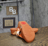 Fitflop Womens Lulu Flowerz Leather Toe-Post Sandals JE1-C36 Peach Orange 6M