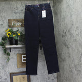 Gloria Vanderbilt Classic High-Rise Tapered Jeans Rinse Noir Blue 8 Long