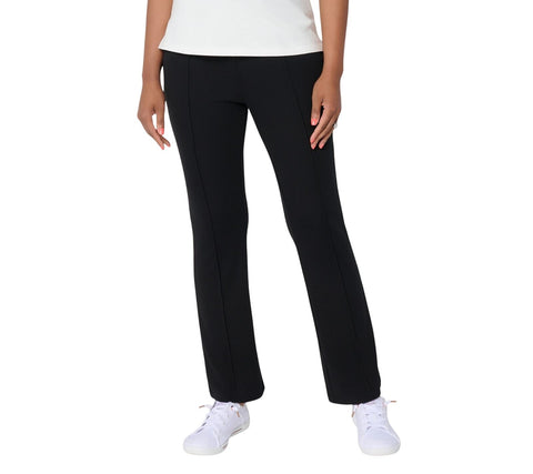 Logo By Lori Goldstein Full Length Knit Rib Flare Pants A699028 Black XL
