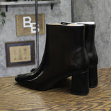 Journee Collection Comfort Foam Haylinn Heeled Booties Black Patent Upper 9.5M