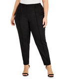 Anne Klein Womens Plus Size Faux Suede Ankle Pants 1657d64c8cac33 Black 1X