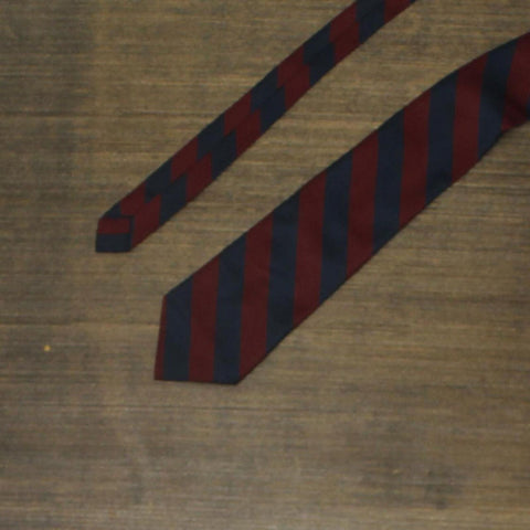 Superba Mens Striped Polyester 3" Necktie 1667e8559bab88 Red / Blue One Size