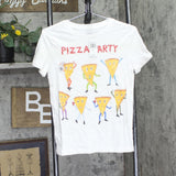 Unfortunate Portrait x BLM Womens Cotton Boxed Pizza Party Graphic Tee White XS