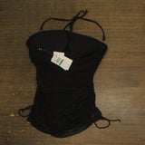 Becca Womens Standard Muse Bandeau Tankini Swim Top 733557 Black L