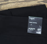 Alfani Essential Womens Petite Capri Pull-On Pants 1207174 Black 8P