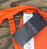 Lauren Ralph Lauren Womens Macrame-Ring Bikini Top Swim Persimmon Orange 6