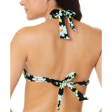 Salt + Cove Daisy Dance Strappy Underwire Push-Up Bikini Swim Top Black Multi XS