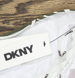 DKNY Halter V-Neck Shirred Tankini Top DIMKS215 Jungle Palm Green M