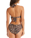 Bar III Womens Animal-Print Cowlneck One-Piece Swimsuit MBBC23230 Animal Brown M