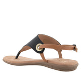 Aerosoles Womens Flat Slingback Thong Sandal Black Combo 10M
