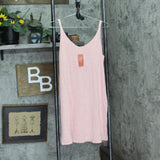 State of Day Womens Fluid Knit Solid Tank Nightgown Blush Heather Pink S