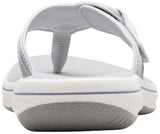 Clarks Women Breeze Reyna Cloudsteppers Thong Sandals 26181818 Silver Gray 5M
