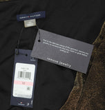 Tommy Hilfiger Womens Puff Ruched Sleeve V Neck Dress A4IK118E Bronze / Black 10
