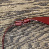 Chicos Womens Vintage Genuine Leather Ornate Buckle Belt Red M/L