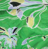 JM Collection Mesh Floral-Print Open-Front Cardigan Green Emerald Combo XL