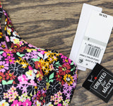 Salt + Cove Trendy Plus Size Ditsy-Print Underwire Bikini Top Black Multi 0X