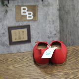 A New Day Womens Faux Patent Leather Matilda Flats Bow 95057383 Red 8M