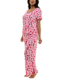 Roudelain Womens Valentine's Fairytale Pajama Shirt Top EJJE319M Cowgirl Pink L