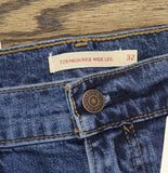Levi's Womens 728 High Rise Zip Fly Wide Leg Jeans 94417114 Blue 32X32