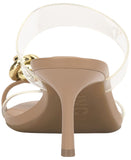 INC International Concepts Brisa Embellished Vinyl Sandals Dark Almond Brown 7M