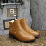 Journee Collection Womens Solarah Pull-on Ankle Bootie Block Heel Tan Brown 7.5M