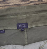 NYDJ Womens Petite Drawstring Cargo Shorts PMST8169-313 Most Green 14P