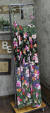 Bar III Womens Floral-Print Tiered Cover Up MBTH25834 Multi Black M