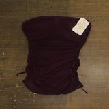 Becca Womens Muse Mixed-Media Bandeau Tankini Swim Top 733557 Aubergine Purple L