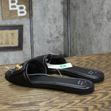 A New Day Womens Audrey Slide Sandals 89998708 Black 10M