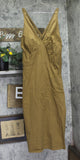 A New Day Womens Open Back Maxi Dress 94439783 Olive Brown XXL