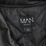 Boohoo Man Mens Faux Leather Moto Motorcycle Jacket 16668f690be736 Black L