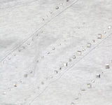 Alfred Dunner Womens Knit Plus Size Classics Diagonal Heat Top Gray 3X