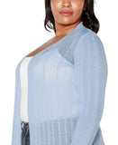 Belldini Womens Plus Size Lightweight Cardigan Sweater AS230224X Blue Haze 3X