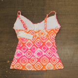 Anne Cole Womens Swim Tankini Top with Hidden Underwire Tie Dye Pink 34DD/36D