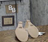 A New Day Womens Ansel Double Band Open Toe Wedge Heels 93320234 Tan Brown 9M