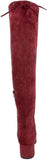 Sugar Ollie Women's Over-the-Knee Dress Boots SGR-OLLIE Burgundy Micro Red 8M
