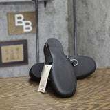 A New Day Genevieve Oversized Dome Stud Mary Jane Flats Black / Silver 7M