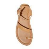 Universal Thread Loop Ankle Strap Sandals with Memory Foam Insole Tan Brown 7M