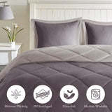 Madison Park Alternative Comforter Set 3M 3-Piece Charcoal / Grey Full / Queen