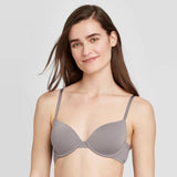 Auden Women's 2-Pack Lightly Lined Bra Rocket City Gray / Burgundy Mist 40D