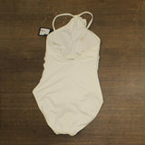 Kate Spade Rosette High Neck One Piece Swimsuit S7C452 Ivory Off White S