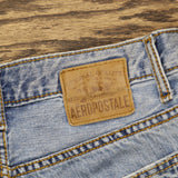 Aeropostale Mens Vintage Y2K Essex Straight Leg Jeans Light Blue 28x28