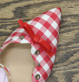 Wild Fable Womens Lysandra Gingham Eyelet Kitten Heels 92611148 Red / White 6.5M