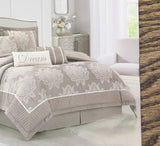 Stratford Park Therese 7-Piece Damask Comforter Set Beige Brown King