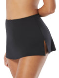 Coco Reef Womens Skirted Swim Bottom Solid Slit U95745 Black L