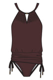 Magicsuit Womens Marley Shanice Underwire One Piece Swimsuit Chestnut Brown 14