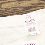 Gloria Vanderbilt Petite Amanda High Rise Straight-Leg Jeans White 14P Short