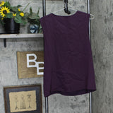 Calvin Klein Women's Twisted-Neck Sleeveless Top M3GA1612 Aubergine Purple L