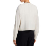 Aqua Womens Front Button Cashmere V-Neck Cardigan Sweater V10337 Ash Off White L